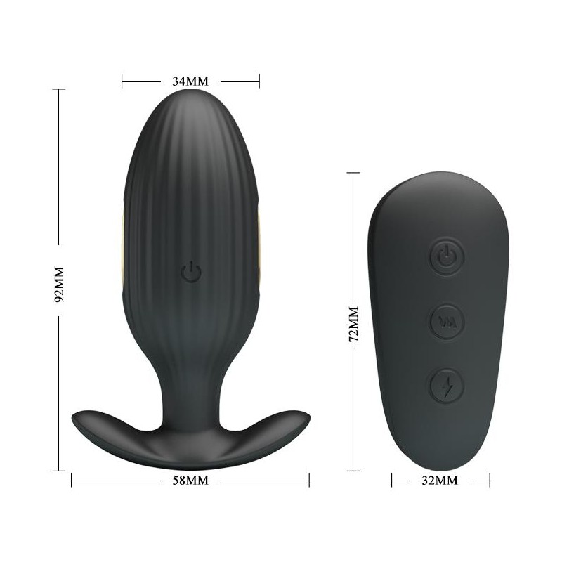 Elektrostymulacja korek plug analny wibrujący 9cm Elektrostymulacja korek plug analny wibrujący 9cm
