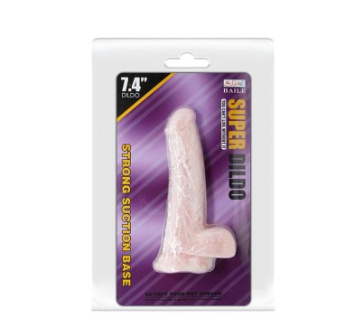 Duże grube dildo z przyssawką i jądrami sex 18cm Duże grube dildo z przyssawką i jądrami sex 18cm