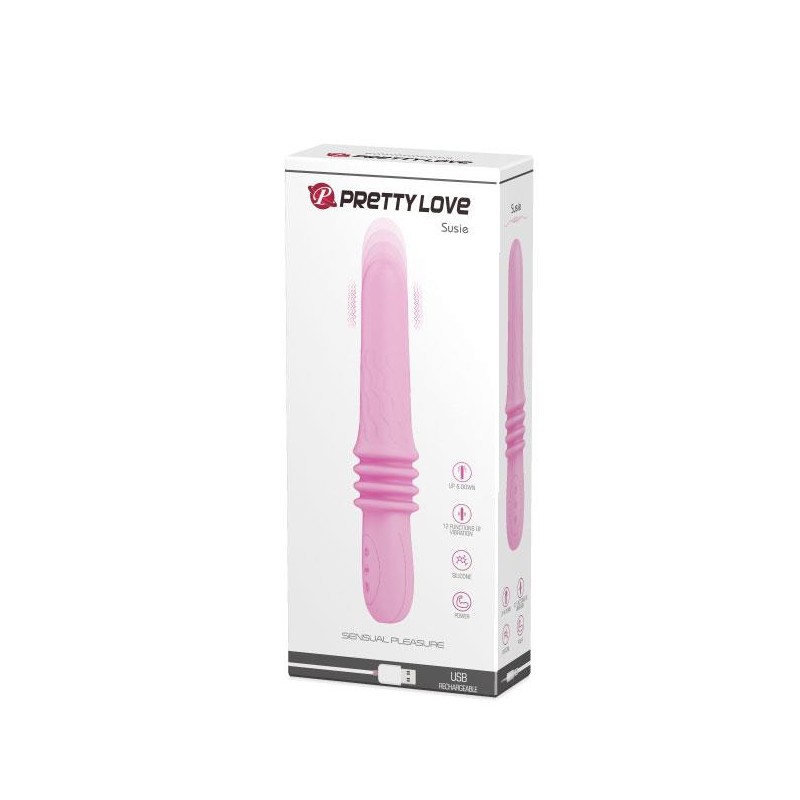 Gładki wibrator ruch posuwisty 12 trybów usb 25cm Gładki wibrator ruch posuwisty 12 trybów usb 25cm