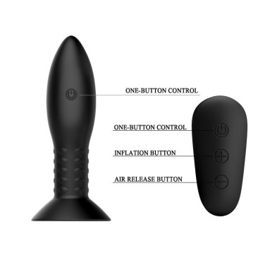 Korek analny z rotacją wibracją plotem 13cm 4tryby Korek analny z rotacją wibracją plotem 13cm 4tryby