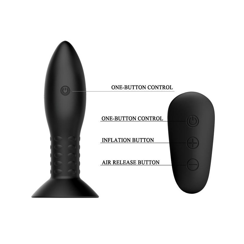 Korek analny z rotacją wibracją plotem 13cm 4tryby Korek analny z rotacją wibracją plotem 13cm 4tryby