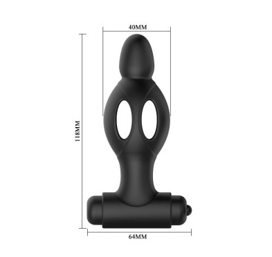 Mocny wibrujący korek analny 10 trybów 11cm sex Mocny wibrujący korek analny 10 trybów 11cm sex
