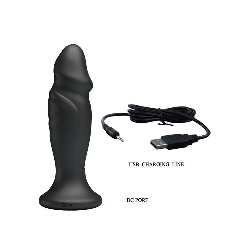 Mini penis korek analny wibrujący na pilota 12cm Mini penis korek analny wibrujący na pilota 12cm