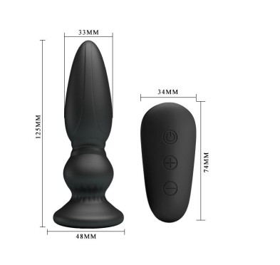 Mocny wibrujący ładowany korek analny 12cm 12tryb Mocny wibrujący ładowany korek analny 12cm 12tryb