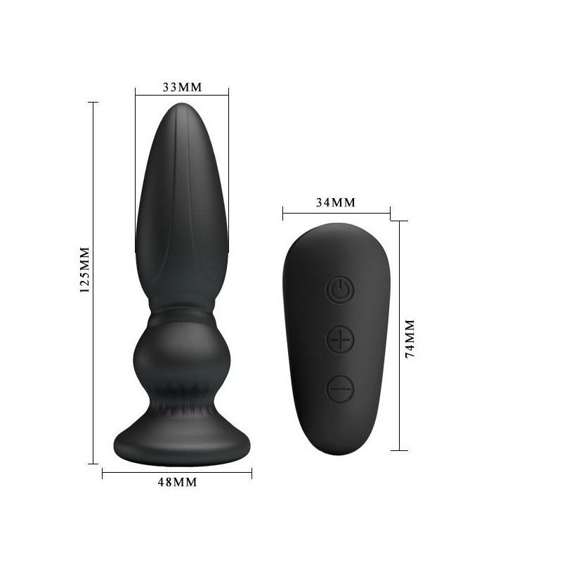 Mocny wibrujący ładowany korek analny 12cm 12tryb Mocny wibrujący ładowany korek analny 12cm 12tryb