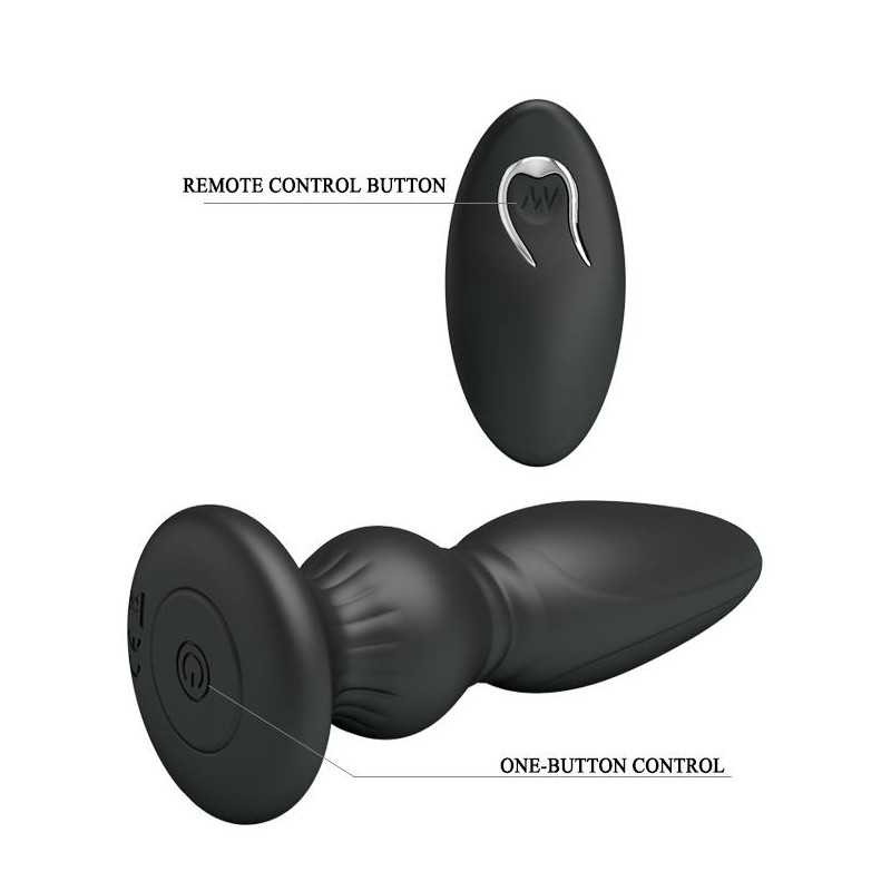 Mocny wibrujący ładowany korek analny 12cm 12tryb Mocny wibrujący ładowany korek analny 12cm 12tryb