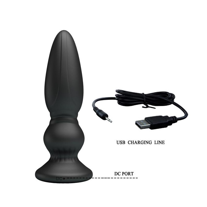 Mocny wibrujący ładowany korek analny 12cm 12tryb Mocny wibrujący ładowany korek analny 12cm 12tryb