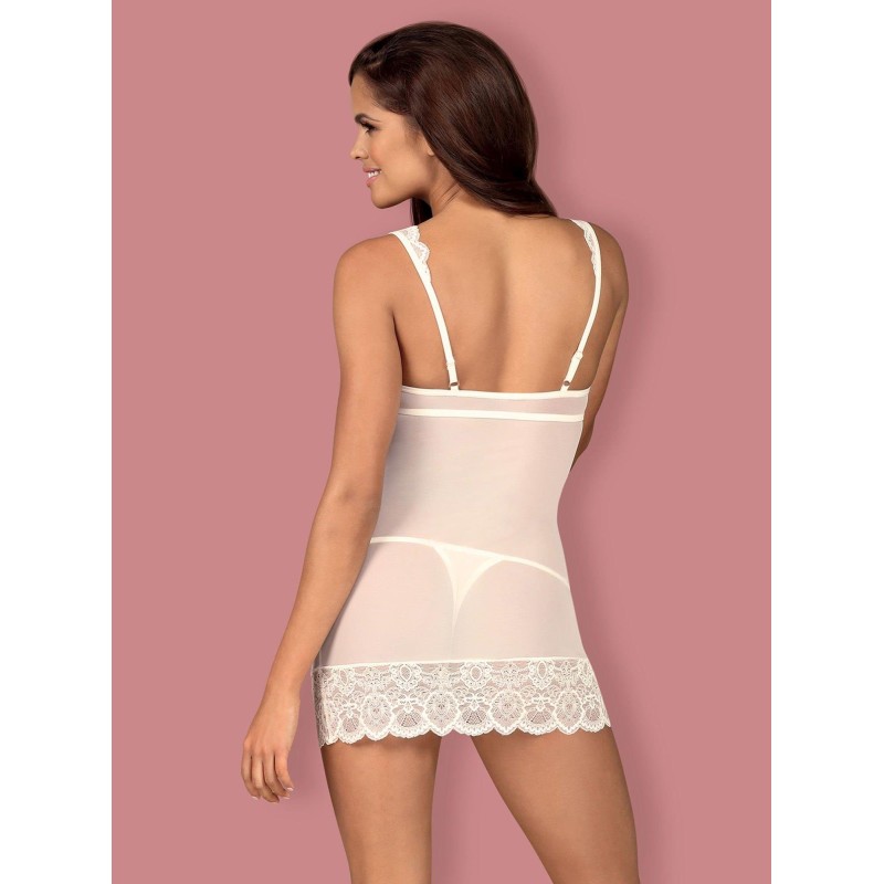 Biała sex koszulka komplet stringi obsessive l/xl Biała sex koszulka komplet stringi obsessive l/xl