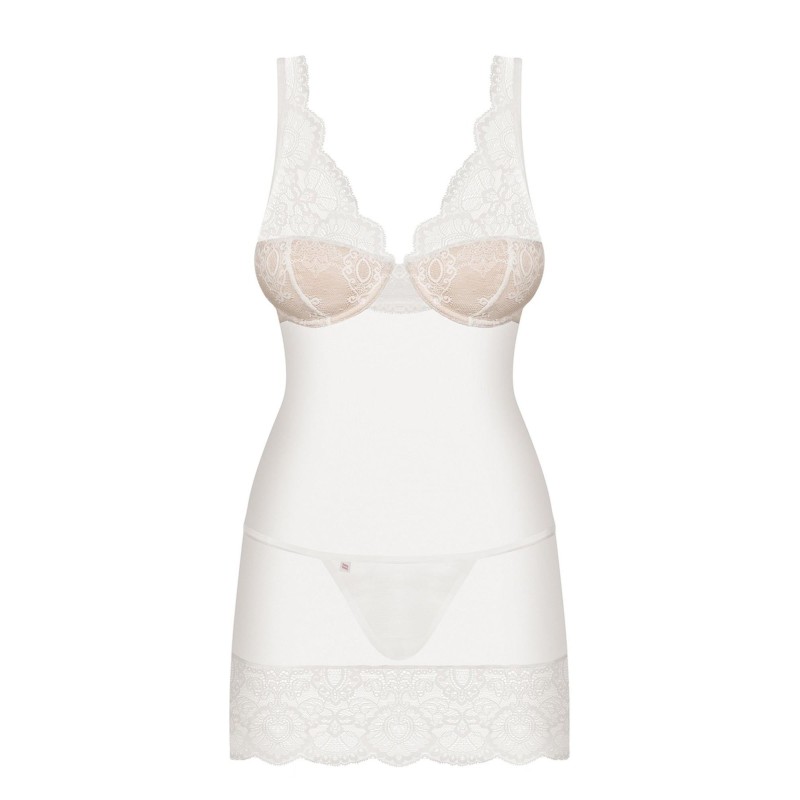 Biała sex koszulka komplet stringi obsessive l/xl Biała sex koszulka komplet stringi obsessive l/xl