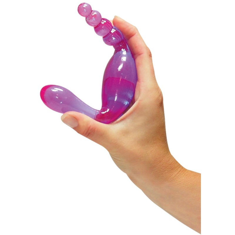 Sonda dwustronna waginalna analna dildo kulki 20cm Sonda dwustronna waginalna analna dildo kulki 20cm