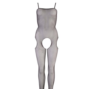 Erotyczna siatka bodystocking otwarty krok l/xl