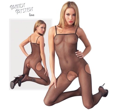 Erotyczna siatka bodystocking otwarty krok l/xl
