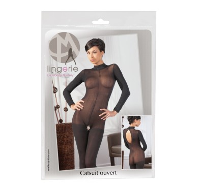 Catsuit bodystocking siateczka otwarty krok m/l