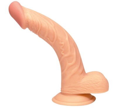 Cieliste dildo wyżyłowany penis z przyssawką 19 cm