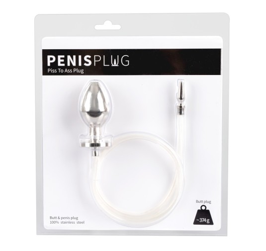Korek analny tunel z plugiem do cewki pissing bdsm