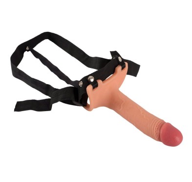 Proteza przedłużenie na penisa na szelkach czarne
