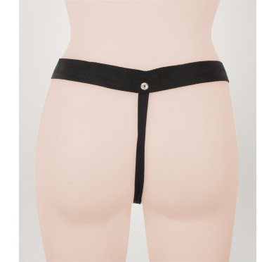 Proteza przedłużenie na penisa na szelkach czarne