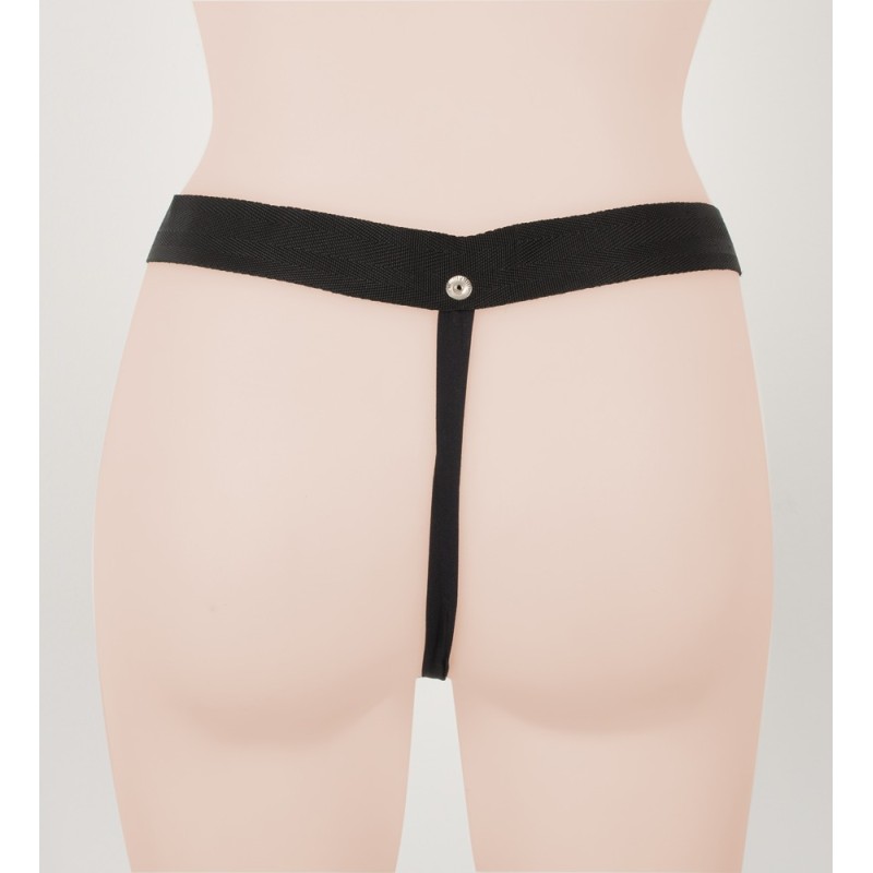 Proteza przedłużenie na penisa na szelkach czarne