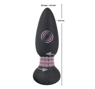 Korek analny rotujący zatyczka pilot 14cm 7trybów Korek analny rotujący zatyczka pilot 14cm 7trybów