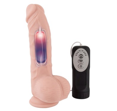 Wibrator jak penis pulsujący przyssawka 20cm 8tryb Wibrator jak penis pulsujący przyssawka 20cm 8tryb