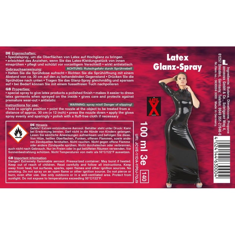 Spray pielęgnujący nabłyszczacz lateks guma bdsm Spray pielęgnujący nabłyszczacz lateks guma bdsm