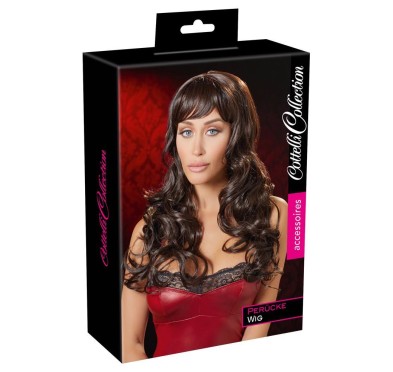 Peruka brązowa długa role-playing przebranie 55cm Peruka brązowa długa role-playing przebranie 55cm