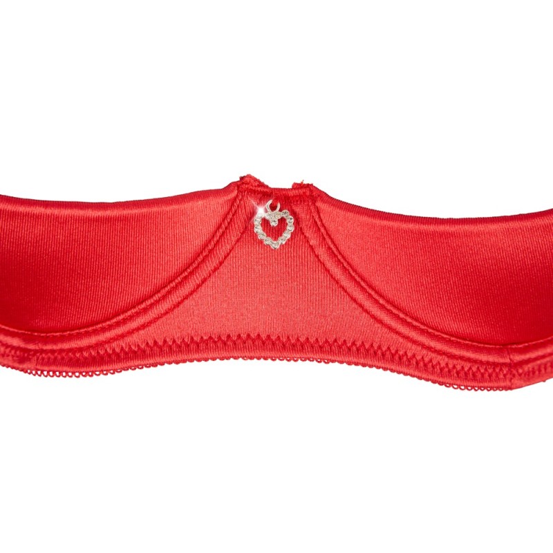 Shelf Bra Set red 80B/M