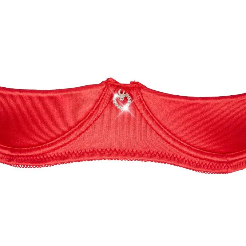 Shelf Bra Set red 80B/M
