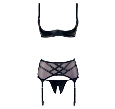 Shelf Bra Suspender Set 80C/L