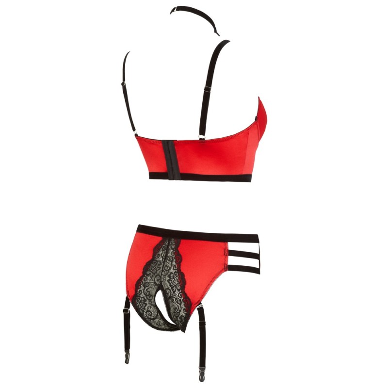 Shelf Bra Set red 85C/L