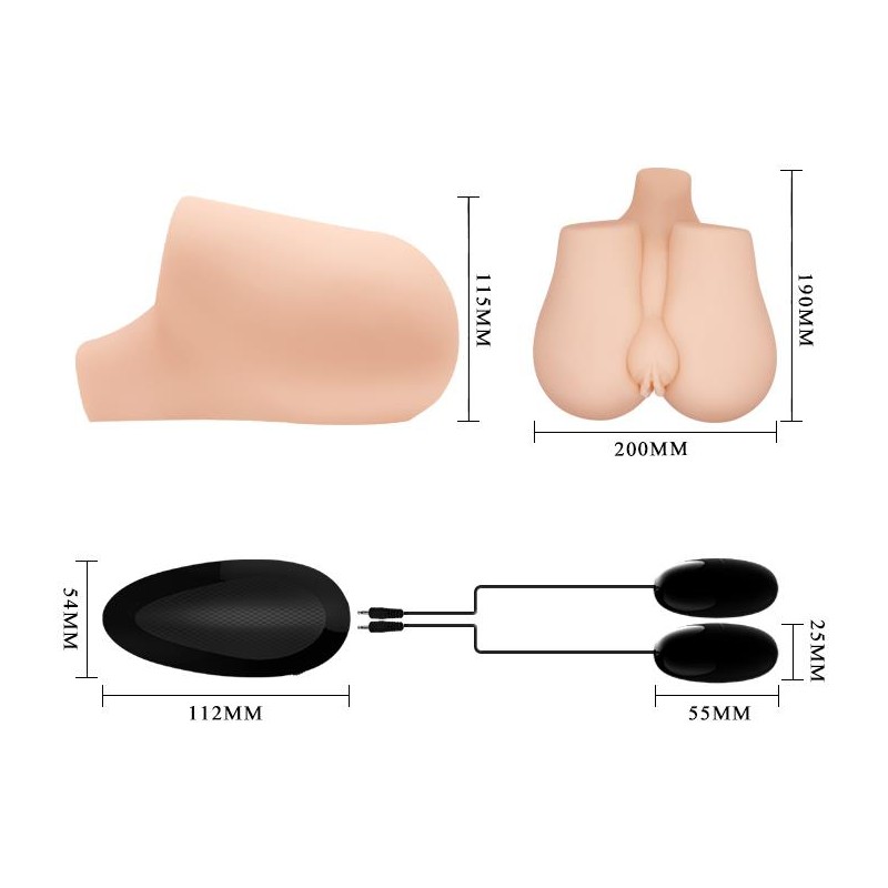 Wibrujący podwójny masturbator analny waginalny Wibrujący podwójny masturbator analny waginalny