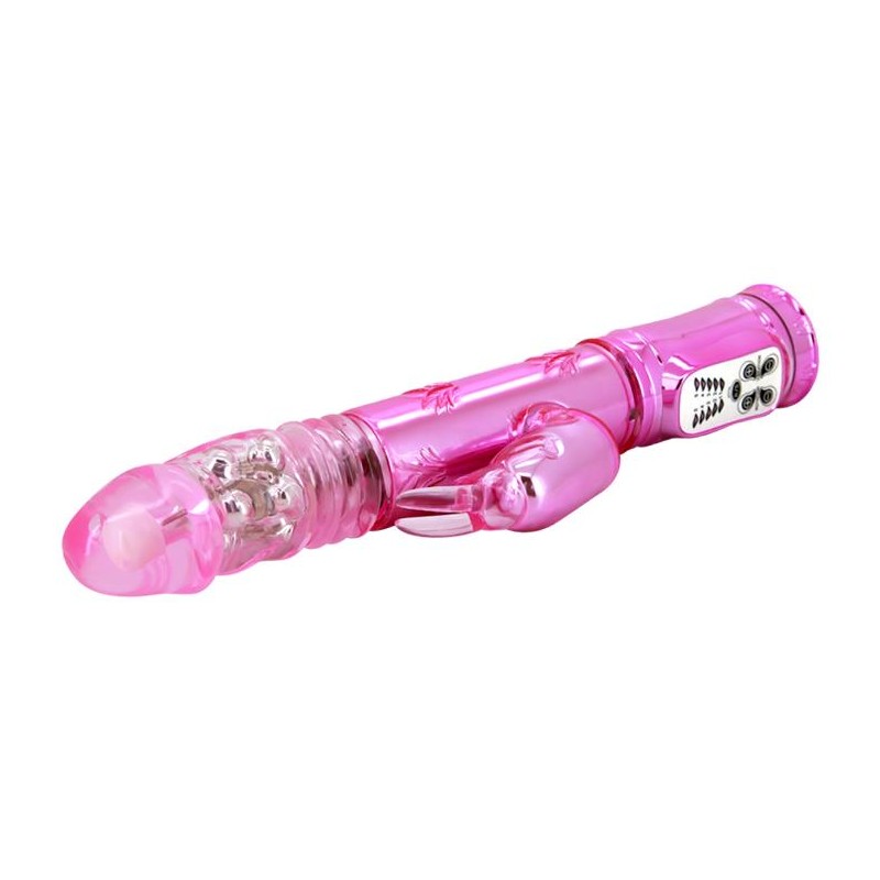 Wibrator króliczek z masażerem posuwisty 29cm 5try Wibrator króliczek z masażerem posuwisty 29cm 5try