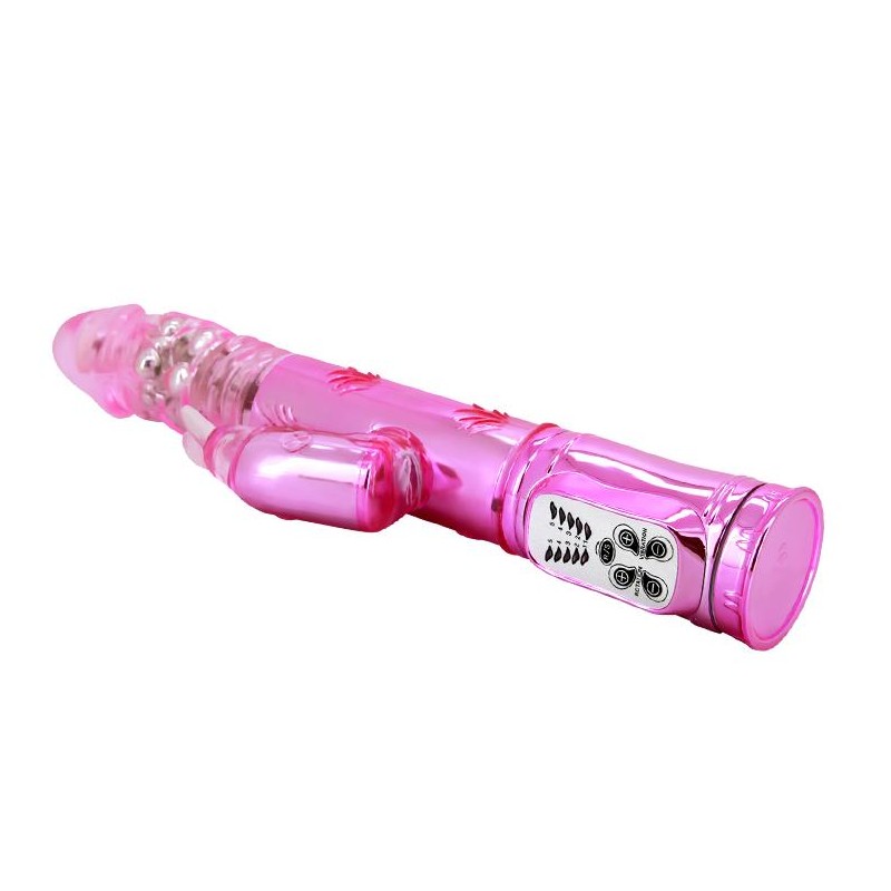 Wibrator króliczek z masażerem posuwisty 29cm 5try Wibrator króliczek z masażerem posuwisty 29cm 5try