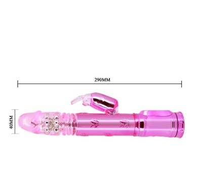 Wibrator króliczek z masażerem posuwisty 29cm 5try Wibrator króliczek z masażerem posuwisty 29cm 5try