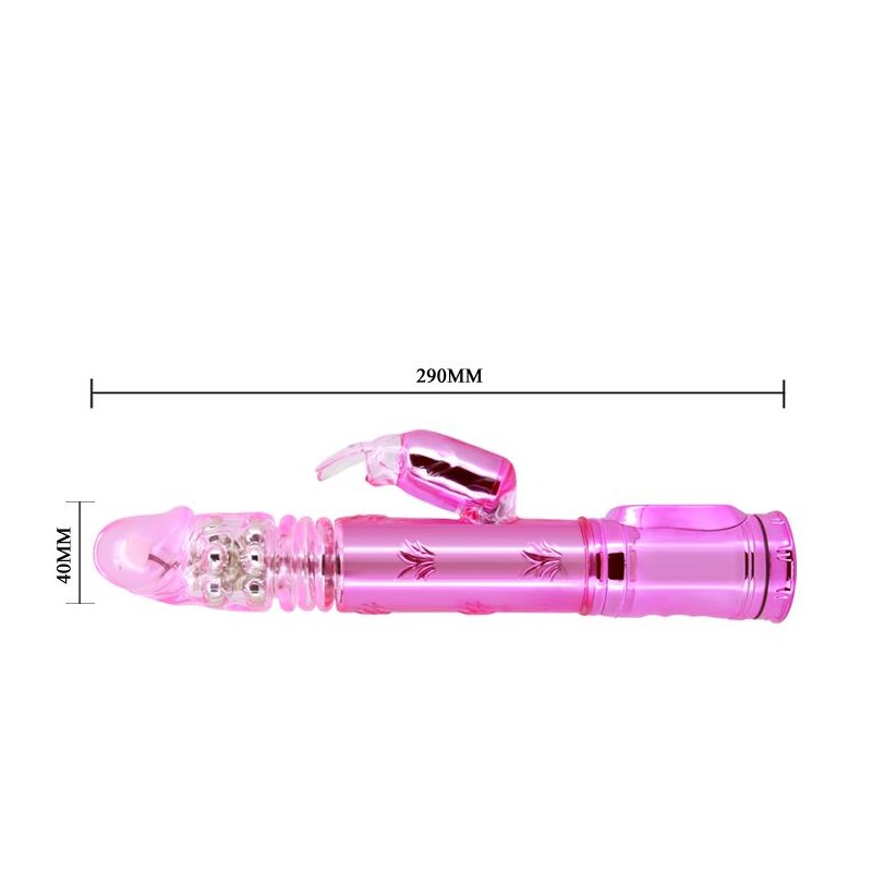 Wibrator króliczek z masażerem posuwisty 29cm 5try Wibrator króliczek z masażerem posuwisty 29cm 5try