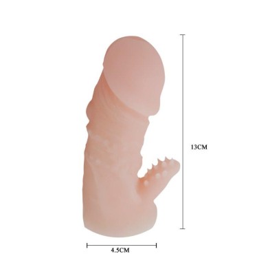 Nakładka na penisa z cyberskóry realistyczna 13cm Nakładka na penisa z cyberskóry realistyczna 13cm