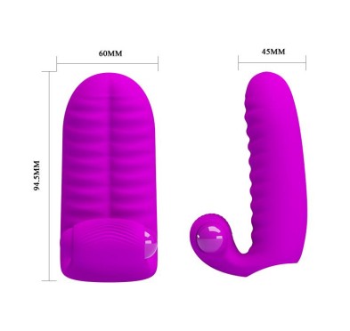 Mały masażer na 2 palce gra wstępna wibrator 6cm Mały masażer na 2 palce gra wstępna wibrator 6cm