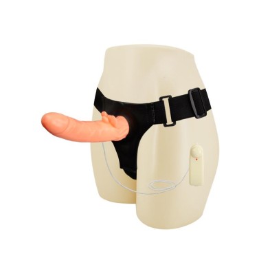 Realistyczny penis strapon wibrator z pasami 20cm