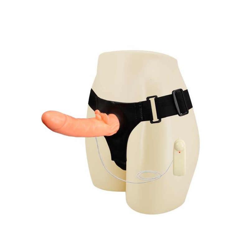Realistyczny penis strapon wibrator z pasami 20cm