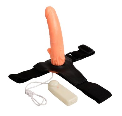 Realistyczny penis strapon wibrator z pasami 20cm