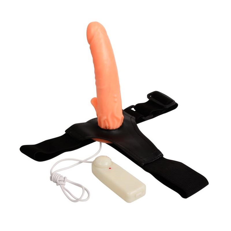 Realistyczny penis strapon wibrator z pasami 20cm