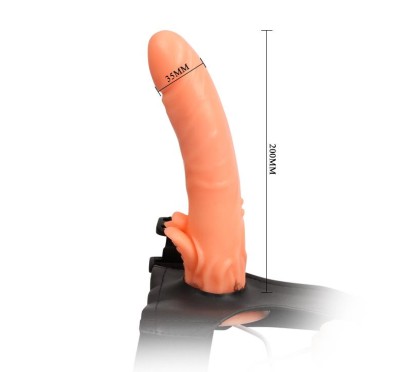 Realistyczny penis strapon wibrator z pasami 20cm