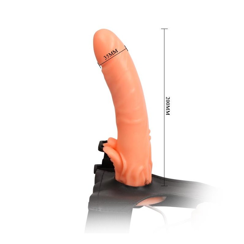 Realistyczny penis strapon wibrator z pasami 20cm