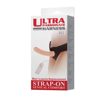 Realistyczny penis strapon wibrator z pasami 20cm