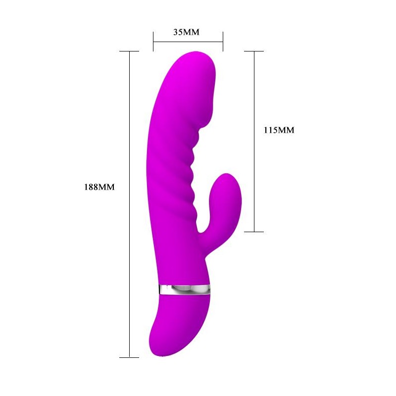 Sex wibrator ze stymulatorem łechtaczki 7tryb 18cm Sex wibrator ze stymulatorem łechtaczki 7tryb 18cm