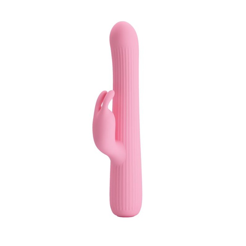 Królik wibrator z masażerem rotacyjny 18cm 4tryby Królik wibrator z masażerem rotacyjny 18cm 4tryby