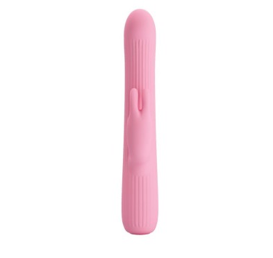 Królik wibrator z masażerem rotacyjny 18cm 4tryby Królik wibrator z masażerem rotacyjny 18cm 4tryby