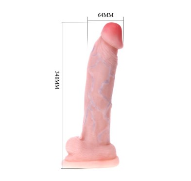 Duży gruby penis naturalny przyssawka dildo 34c