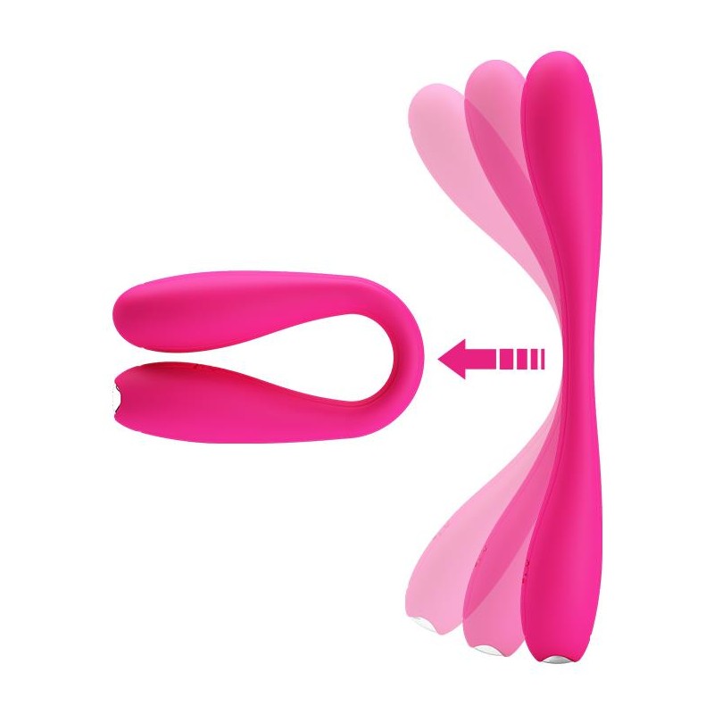Zginany wibrator podwójny punkt g łechtaczka 17cm Zginany wibrator podwójny punkt g łechtaczka 17cm