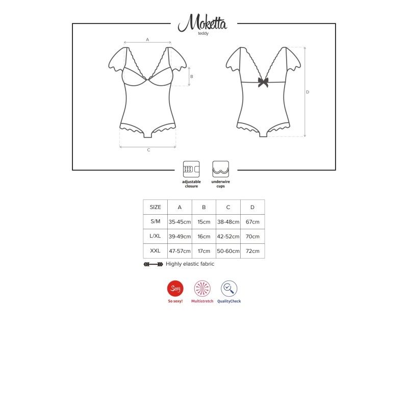 Urzekające stylowe body erotyczne obsessive l/xl Urzekające stylowe body erotyczne obsessive l/xl